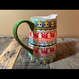 Potter’s Studio Brand  Holiday Pitcher with Vibrant Colors